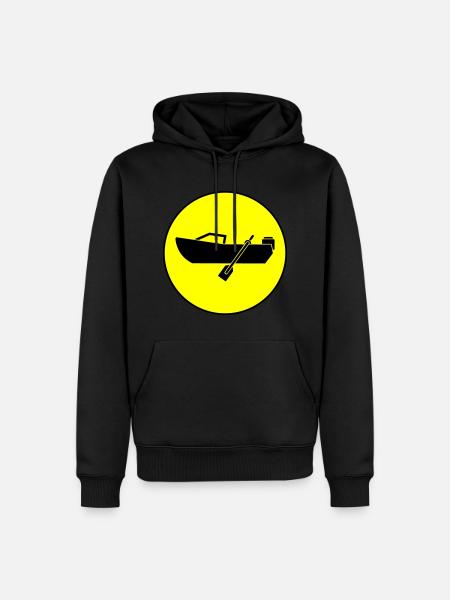 boot icon circle - Men’s Premium Organic Hoodie - black