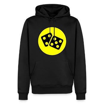 Cercle du casino Dice - Sweat à capuche Premium bio Homme - noir - Devant - Nico (187cm)
