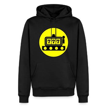 Einarmiger bandit Kreis - Männer Premium Bio Hoodie - Schwarz - Vorne - Nico (187cm)