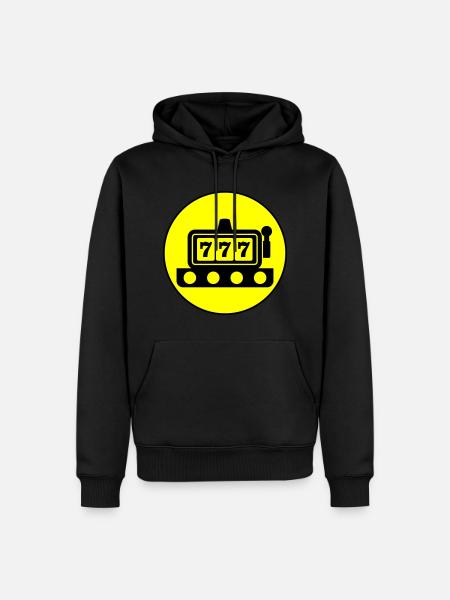 One-armed bandit circle - Men’s Premium Organic Hoodie - black