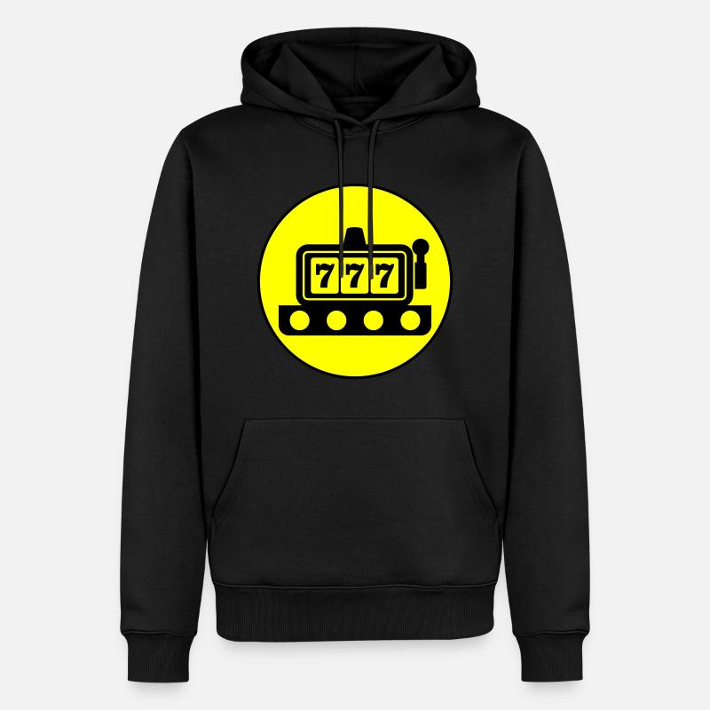 Einarmiger bandit Kreis - Männer Premium Bio Hoodie - Schwarz