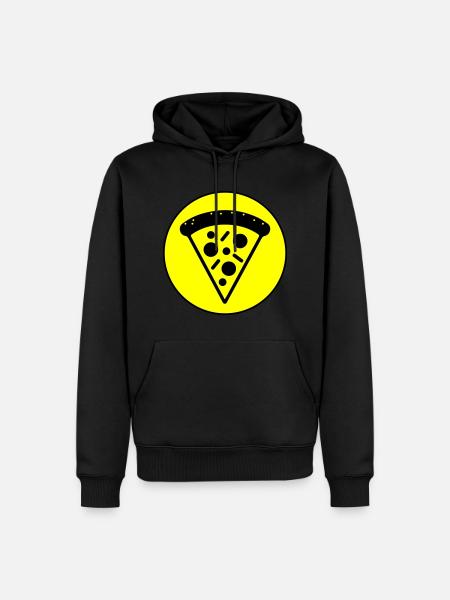 Pizza Icon Circle - Men’s Premium Organic Hoodie - black