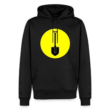 Cercle d’icônes de pelle - Sweat à capuche Premium bio Homme - noir - Devant - Nico (187cm)