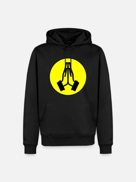Pray Hands Circle - Men’s Premium Organic Hoodie - black