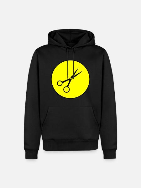 Scissors Barber Circle - Men’s Premium Organic Hoodie - black