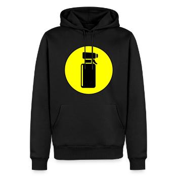 Cercle de coiffeurs - Sweat à capuche Premium bio Homme - noir - Devant - Nico (187cm)