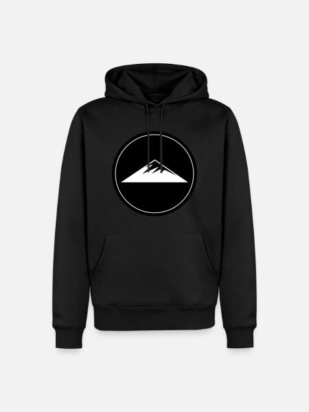 Mountains Symbol Circle - Men’s Premium Organic Hoodie - black