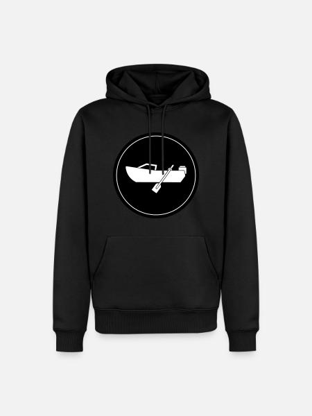 boot icon circle - Men’s Premium Organic Hoodie - black