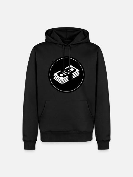 Cercle d’argent - Sweat à capuche Premium bio Homme - noir