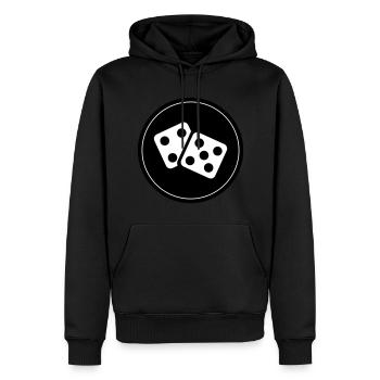 Cercle du casino Dice - Sweat à capuche Premium bio Homme - noir - Devant - Nico (187cm)