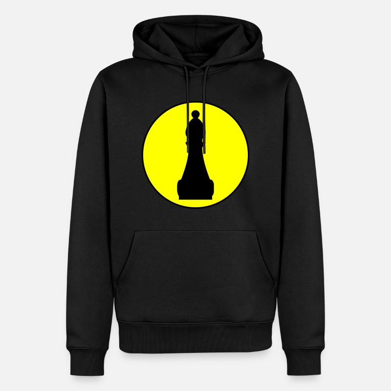 Symbole de pièce d’échecs - Sweat à capuche Premium bio Homme - noir