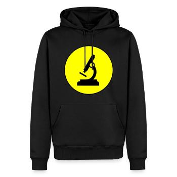 Mikroskop Icon Symbol - Männer Premium Bio Hoodie - Schwarz - Vorne - Nico (187cm)