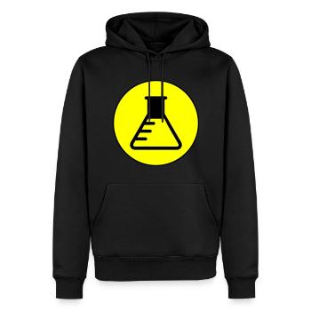 Reagenzglas Icon - Männer Premium Bio Hoodie - Schwarz - Vorne - Nico (187cm)