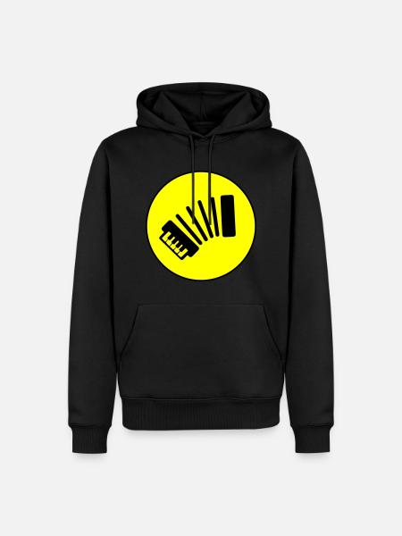 Akkordeon musik - Männer Premium Bio Hoodie - Schwarz