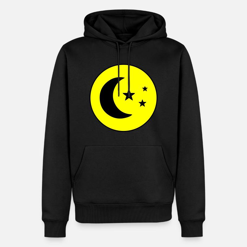 Icône de lune - Sweat à capuche Premium bio Homme - noir