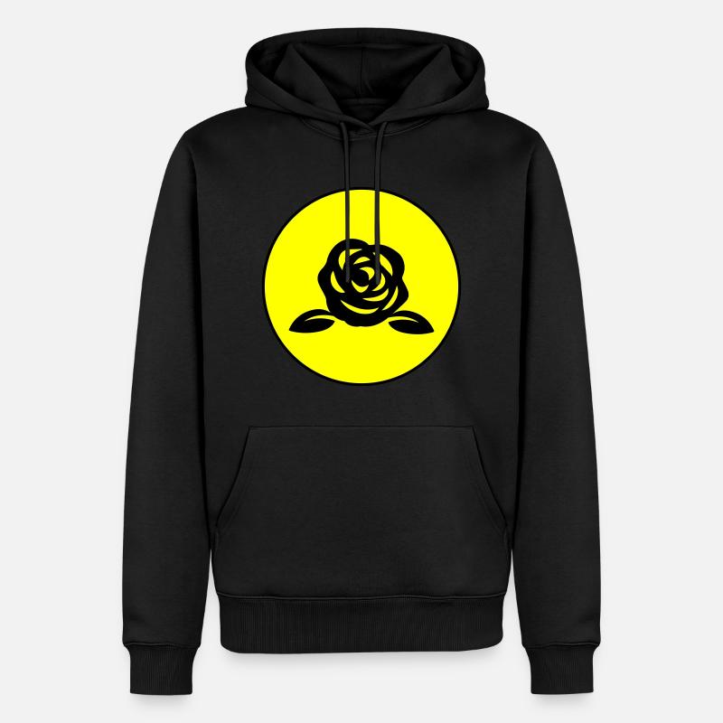 Symbole de la rose - Sweat à capuche Premium bio Homme - noir