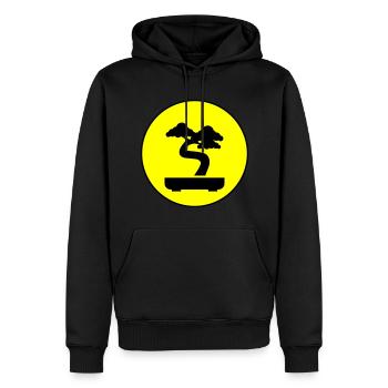 Bonsai icon Symbol - Männer Premium Bio Hoodie - Schwarz - Vorne - Nico (187cm)