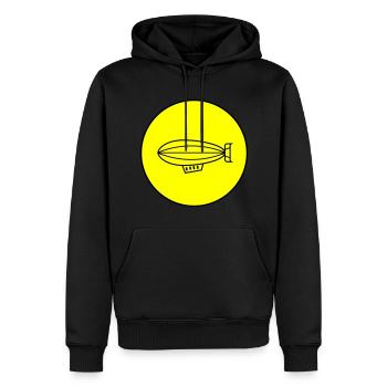 Zeppelin Icon Symbol - Männer Premium Bio Hoodie - Schwarz - Vorne - Nico (187cm)