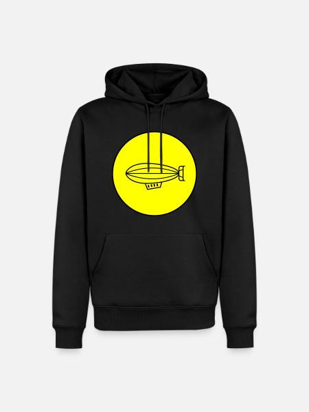 Zeppelin Icon Symbol - Männer Premium Bio Hoodie - Schwarz