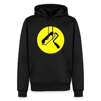 Painter Silhouette icon - Men’s Premium Organic Hoodie - black - Front - Nico (187cm)