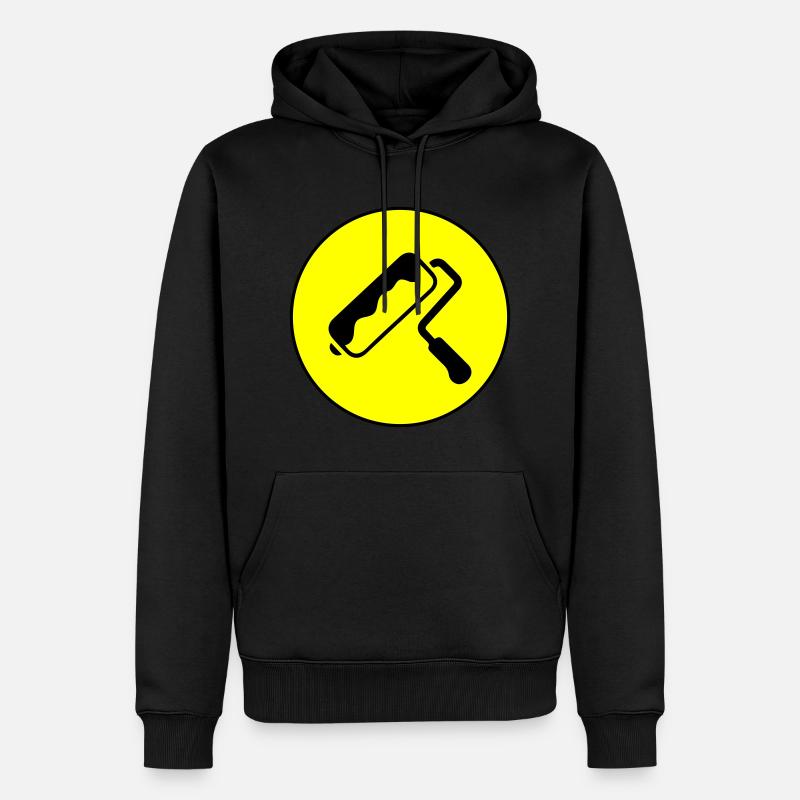 Icône Silhouette du peintre - Sweat à capuche Premium bio Homme - noir