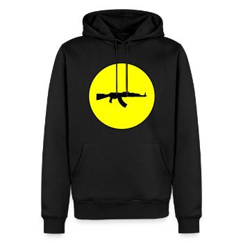 Gewehr icon symbol - Männer Premium Bio Hoodie - Schwarz - Vorne - Nico (187cm)