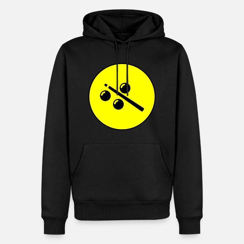 Billard symbol icon - Männer Premium Bio Hoodie - Schwarz