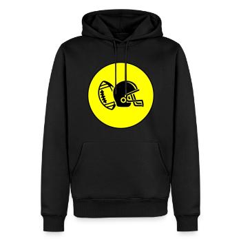 Casque de football - Sweat à capuche Premium bio Homme - noir - Devant - Nico (187cm)