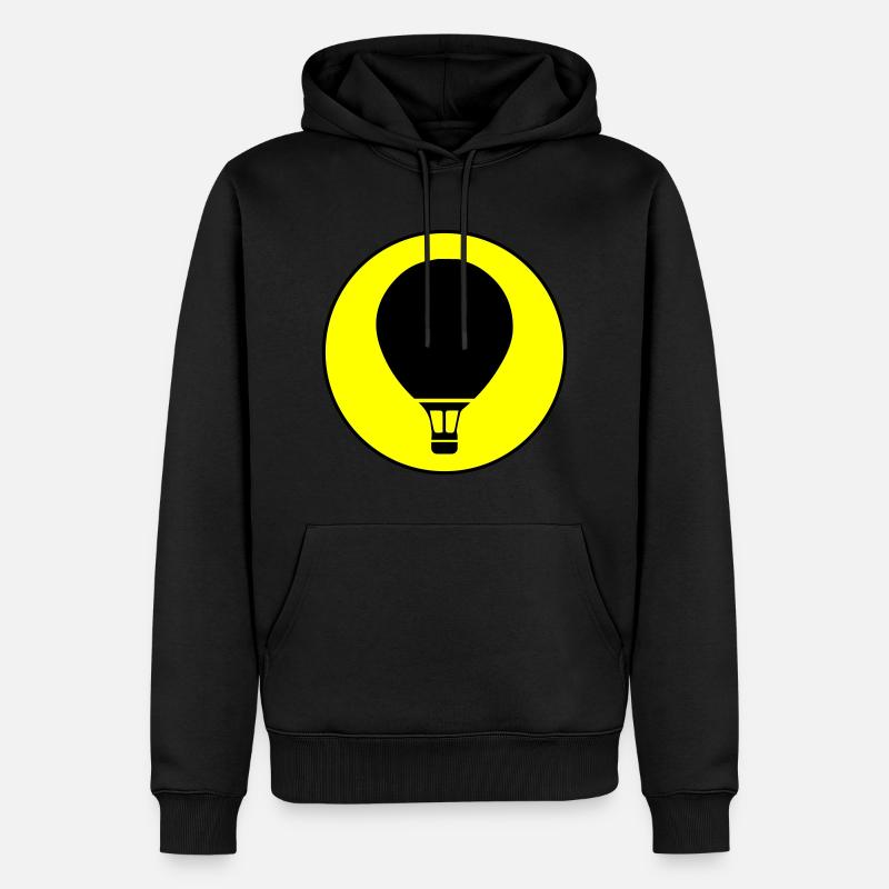 Heißluftballon icon - Männer Premium Bio Hoodie - Schwarz