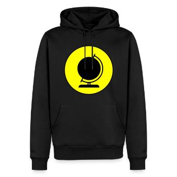 Globus symbol icon - Männer Premium Bio Hoodie - Schwarz - Vorne - Nico (187cm)