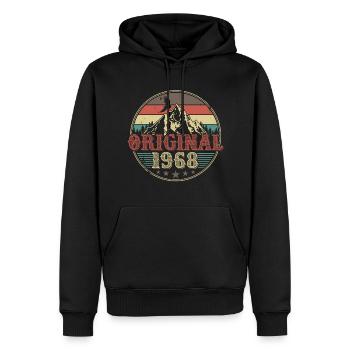 Original 1968 Jahrgang geboren Geburtstag Geschenk - Männer Premium Bio Hoodie - Schwarz - Vorne - Nico (187cm)