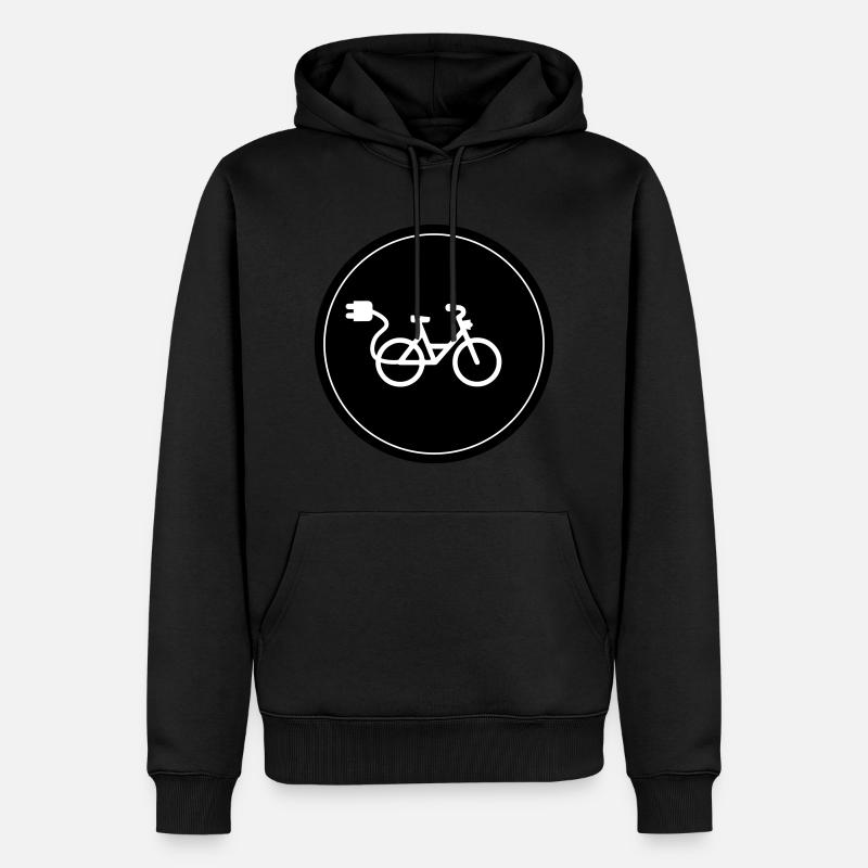 eBike Vélo Cyclisme - Sweat à capuche Premium bio Homme - noir