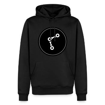 Fahrrad Radfahren Kette - Männer Premium Bio Hoodie - Schwarz - Vorne - Nico (187cm)