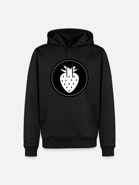 Fruit Strawberry - Men’s Premium Organic Hoodie - black