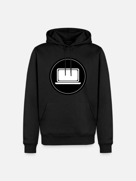 Laptop Pc Office - Men’s Premium Organic Hoodie - black