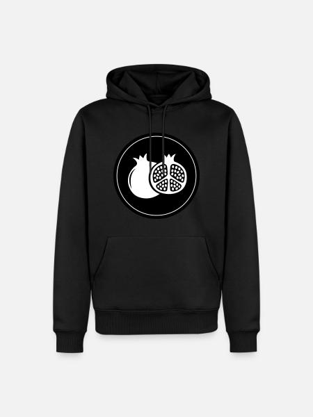 Pomegranate icon - Men’s Premium Organic Hoodie - black