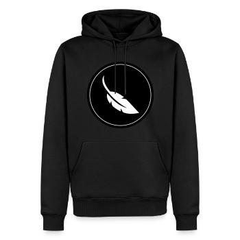 Cercle de symboles de stylo - Sweat à capuche Premium bio Homme - noir - Devant - Nico (187cm)