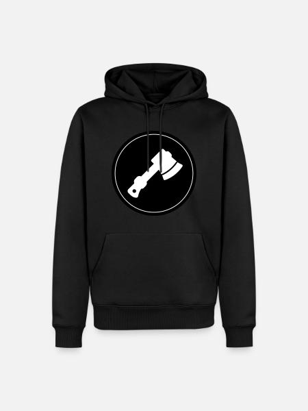 Climbing equipment circle ice axe - Men’s Premium Organic Hoodie - black