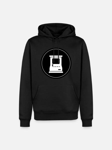 Arcade Retro Gamer Circle - Men’s Premium Organic Hoodie - black