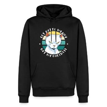 Geh mir aus dem Weg, nicht mein Problem, Katze - Männer Premium Bio Hoodie - Schwarz - Vorne - Nico (187cm)
