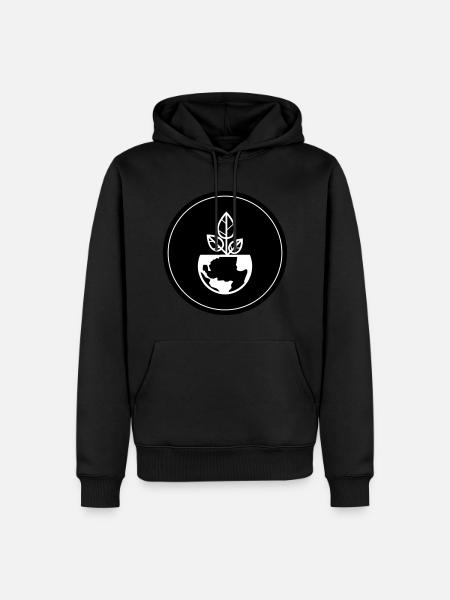 Planet Erde - Männer Premium Bio Hoodie - Schwarz