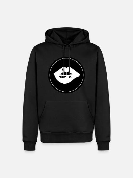Lip icon - Men’s Premium Organic Hoodie - black