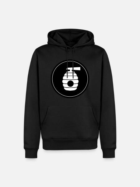 Beekeeper Icon honey - Men’s Premium Organic Hoodie - black