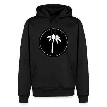palme symbol - Männer Premium Bio Hoodie - Schwarz - Vorne - Nico (187cm)