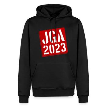 Jga 2023 Junggesellenabschied - Männer Premium Bio Hoodie - Schwarz - Vorne - Nico (187cm)