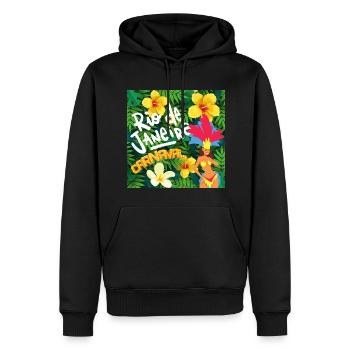 Samba do Brasil T-shirt - Männer Premium Bio Hoodie - Schwarz - Vorne - Nico (187cm)