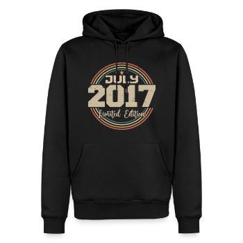 2017 Birthday July 2017 Gift July 2017 - Men’s Premium Organic Hoodie - black - Front - Nico (187cm)