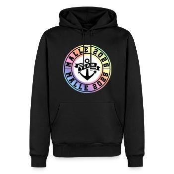 Malle 2025 Team - Männer Premium Bio Hoodie - Schwarz - Vorne - Nico (187cm)