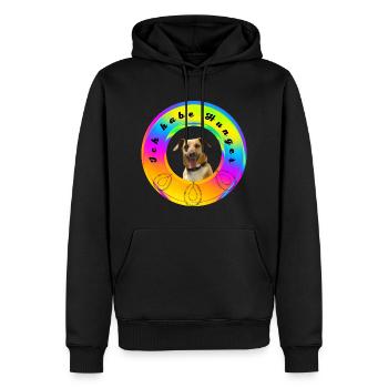 Ich habe Hunger auf Fleisch - Männer Premium Bio Hoodie - Schwarz - Vorne - Nico (187cm)