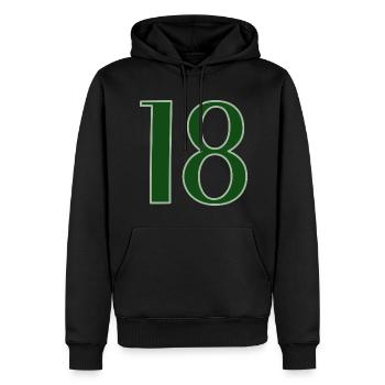 18 Birthday Congratulations - Men’s Premium Organic Hoodie - black - Front - Nico (187cm)